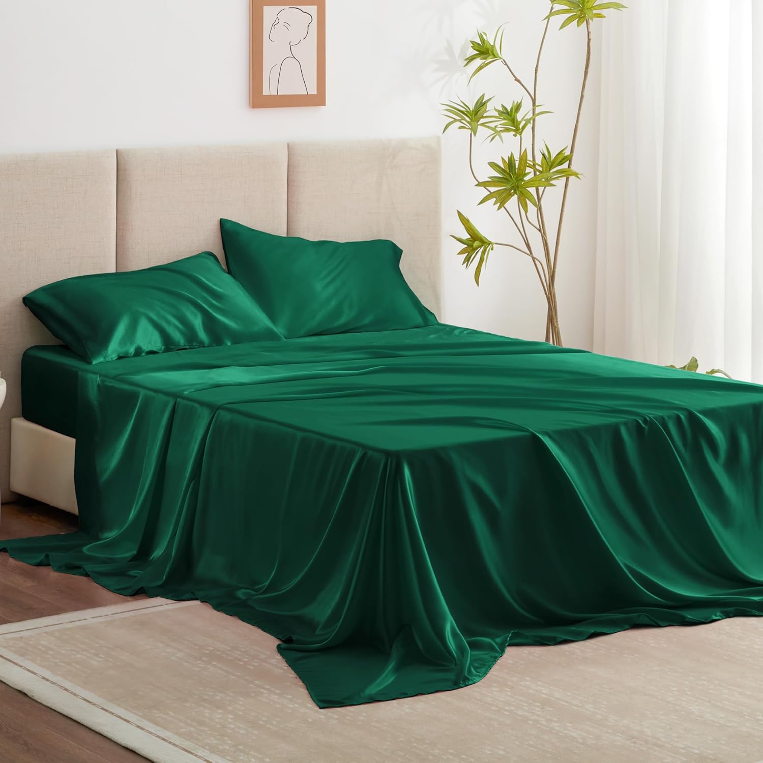 Kit complet de pat din mătase Mulberry Hoomy