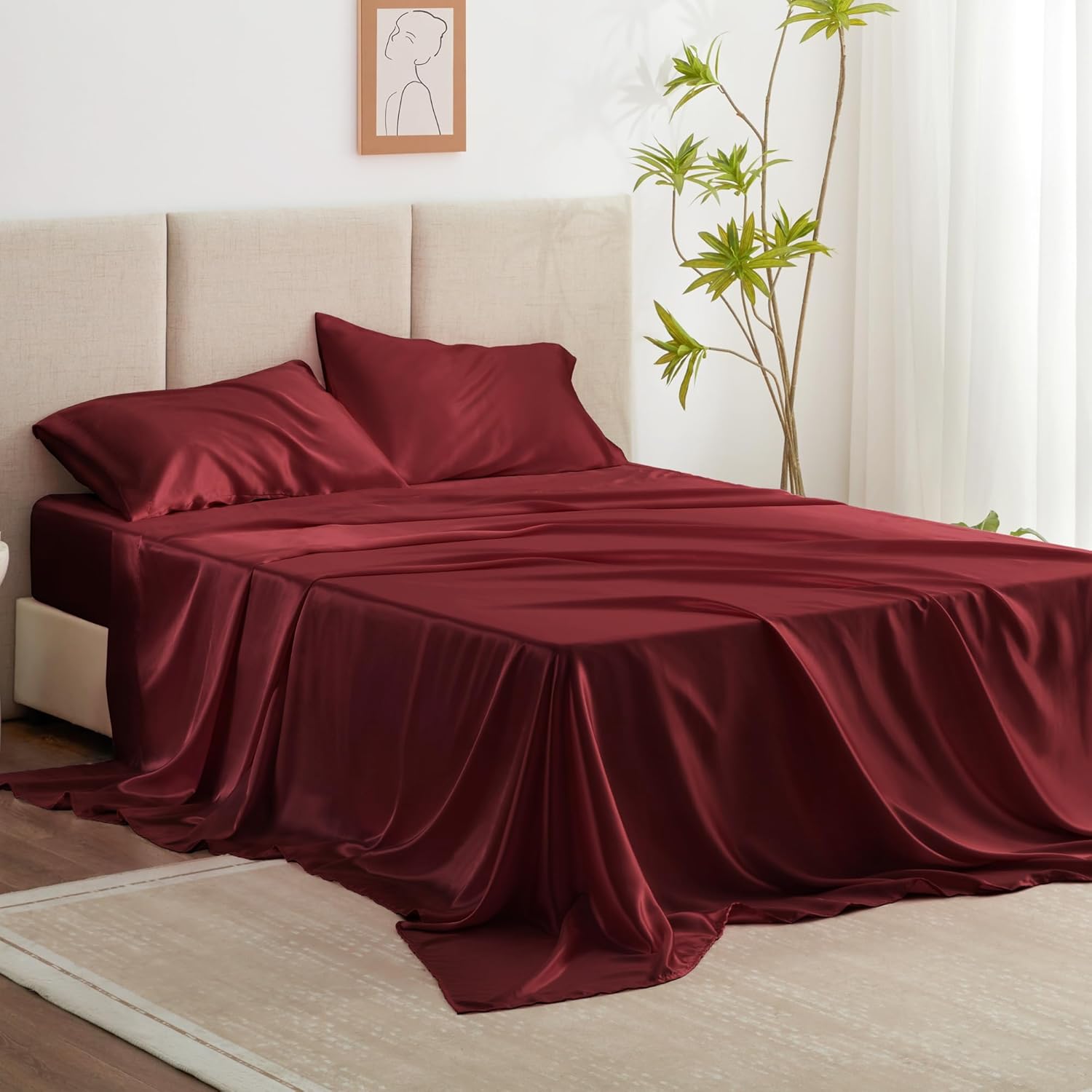 Kit complet de pat din mătase Mulberry Hoomy
